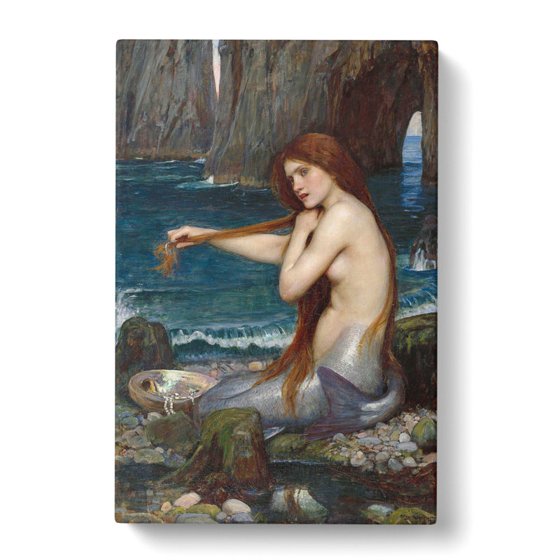 A Mermaid Vol.1 by John William Waterhouse - Wrapped Canvas, 60cm H x 40cm W x 3cm D
