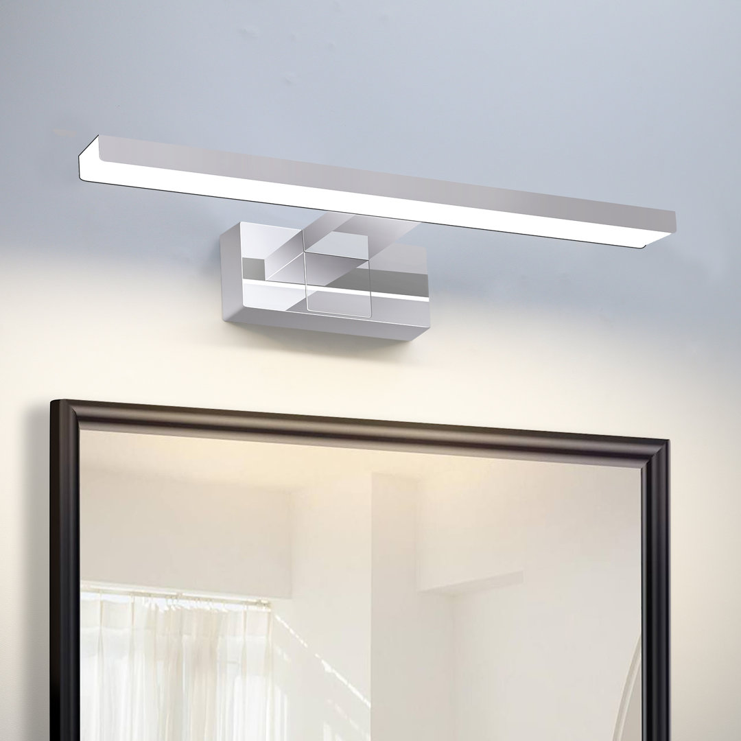 LED Spiegelleuchte mit Arm 1-flammig Chrom IP44 4000K Neutralweiß Boldware 30CM