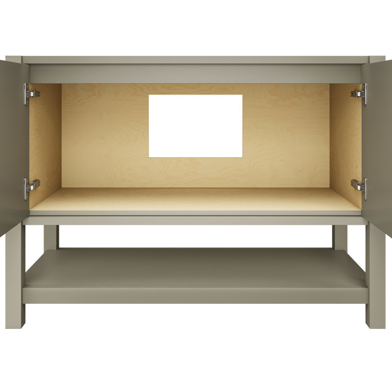 Kiawah Single Bath Vanity, French Olive, Satin Gold, 48"