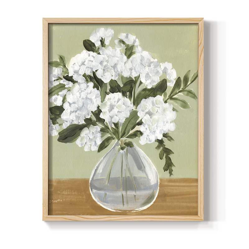 «Vased Viburnum I», reproduction encadrée - bois massif, H 11 po x l 9 po