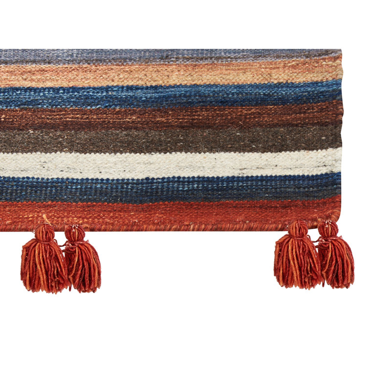 Savard Geometric Wool Hand Woven Area Rug, Rectangle 140 x 200cm