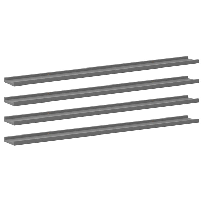 Floating Shelf, 1.2'' H x 45.3'' W x 1.2'' D, Gray