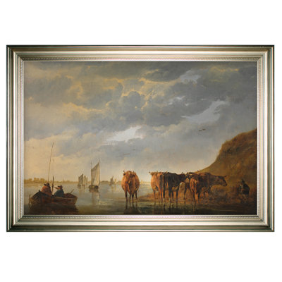 « le fleurs near vétheuil », reproduction de peinture à l’huile sur toile tendue encadrée