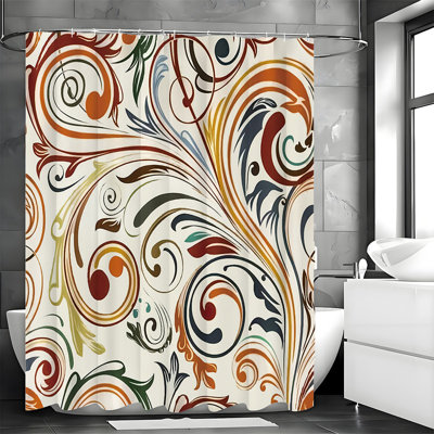 Abstract Shower Curtains with Hooks Included