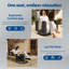 Fauteuil inclinable pivotant en osier de 28 po avec table d'appoint relevable-1044909686