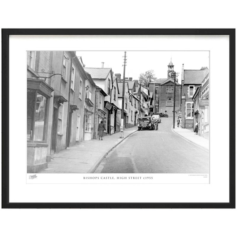 Bishops Castle, High Street C1955 by Francis Frith - Single Picture Frame Print, 40cm H x 50cm W x 2.3cm D