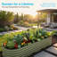 Jardin surélevé en acier galvanisé 8x2 Ft, jardinières en métal pour jardinage-1005571560
