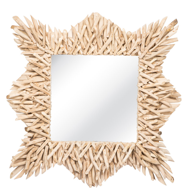 Depuy Wood Flat Wall Mirror
