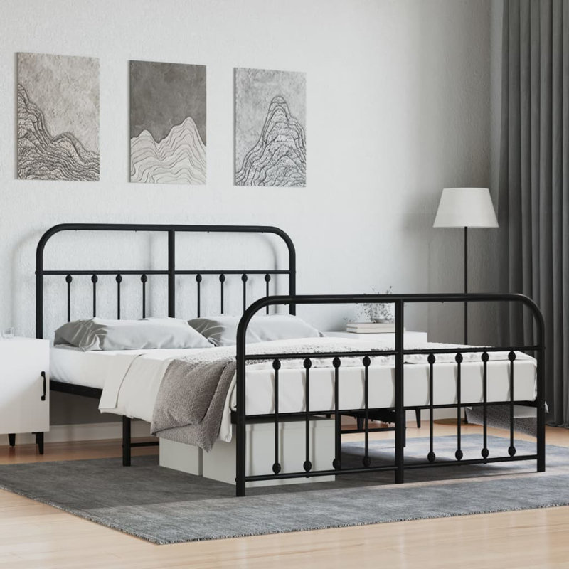 Bulkley Bed, Black, 146 x 207 cm