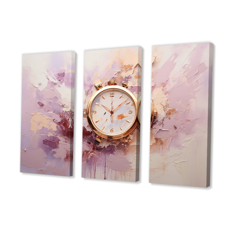 Minimalisme Watches I - Montres Wall Art, ensemble de salon, Toile tendue, H 40 po x l 60 po