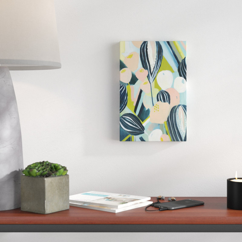 «Glow Garden II», peinture sur toile, H 12 po x l 8 po