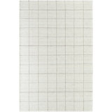 Lavande Geometric Wool Area Rug in Ivory/Gray