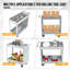 2 Tier Rolling Tool Cart, 220 LBS Capacity Heavy Duty Utility Cart with Wheels, Steel Service Cart with Handle, Ideal for Garage, Workshop, Warehouse, Repair Shop-129235093