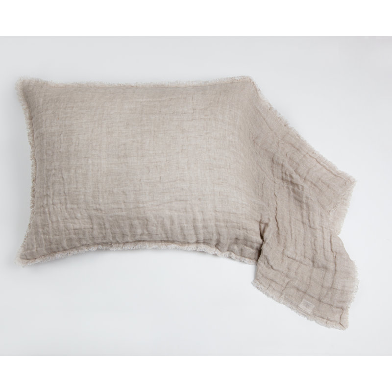 Jaden Linen Coverlet Set, Blue, King Coverlet + 2 Shams
