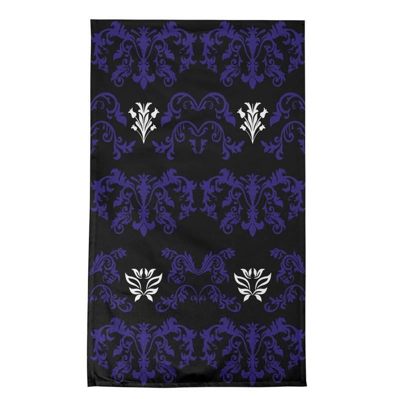Torchon Baltimore Football, Mauve / noir / blanc