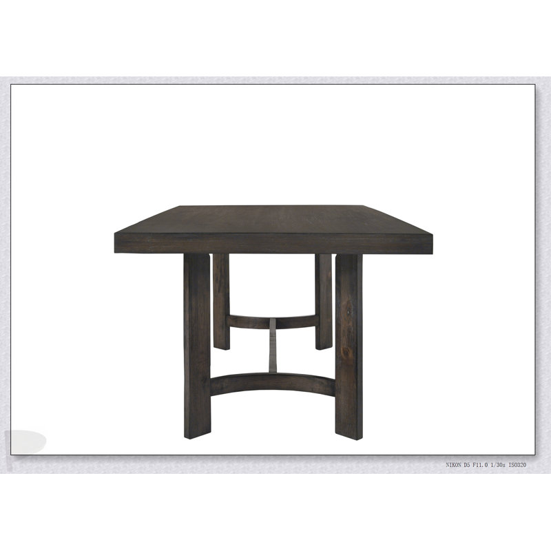 Table de salle à manger à finition chêne vieilli avec plateau épais de 2,5 pouces Farren
