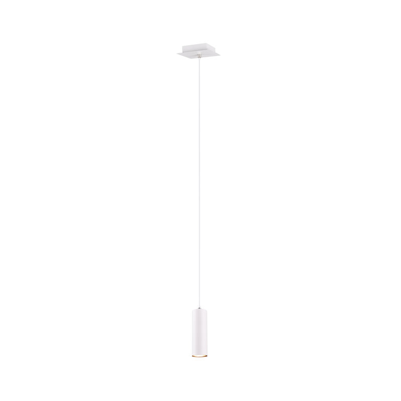 Karcher 1 Light Cylinder Pendant, White