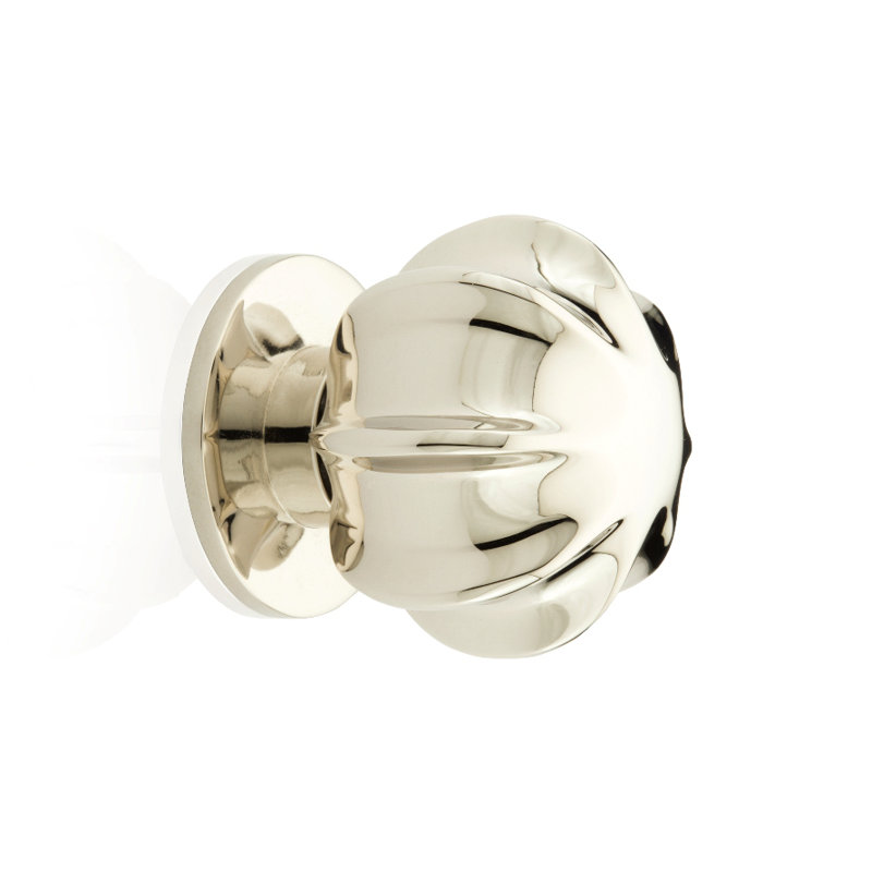 Jeffrey Novelty Knob, Polished Nickel, 1.5" H x 1.48" W x 1.48" D
