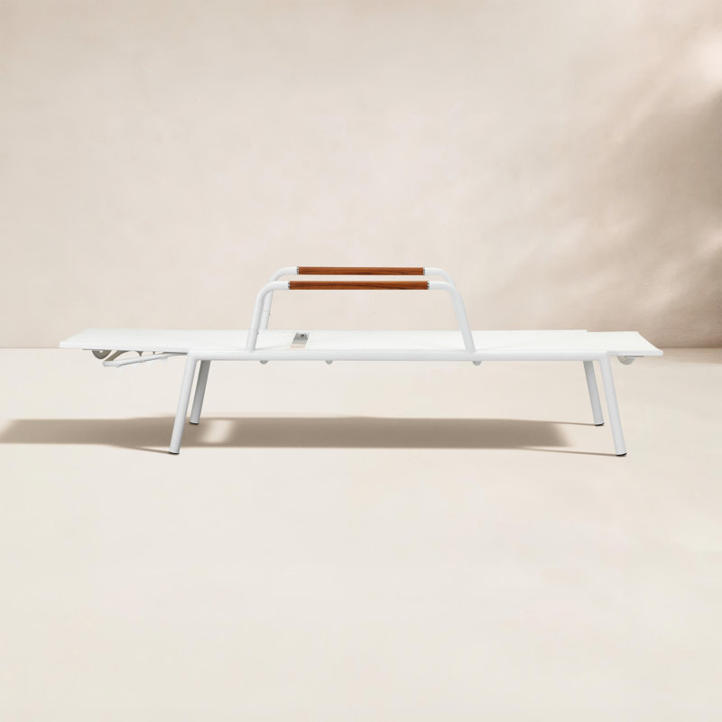 Dean Outdoor Teak Chaise Lounge