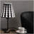 16" Traci Black Geometric Metal Table Lamp