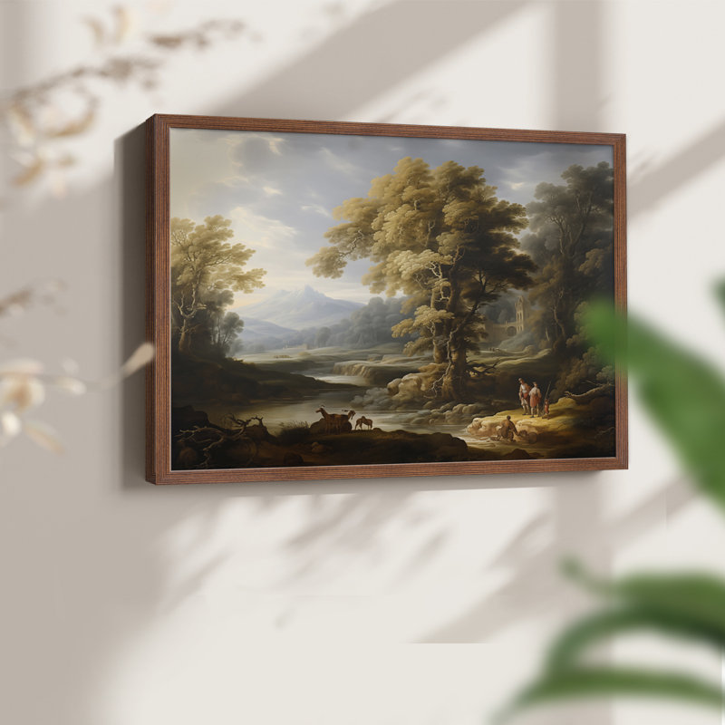 Faune, série III, reproduction encadrée, H 11 po x l 14 po, Noyer