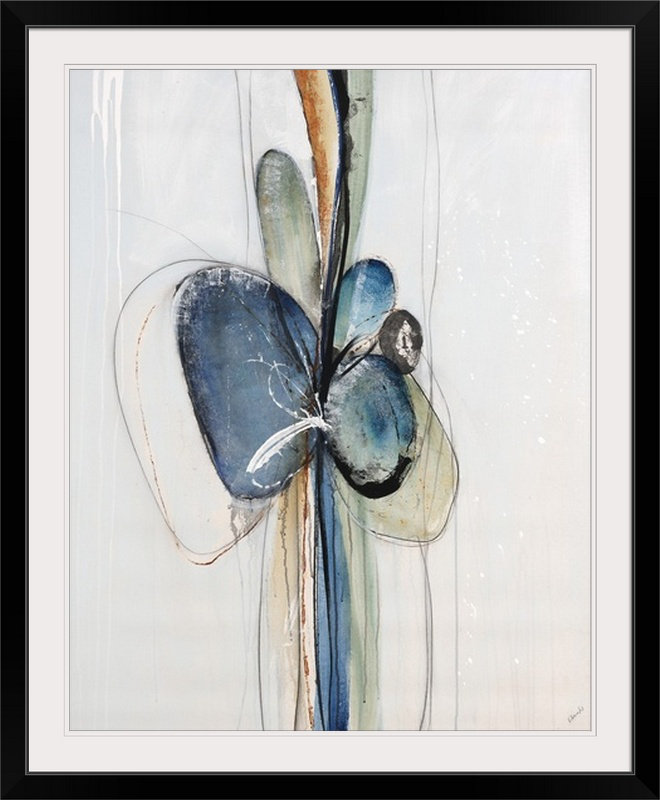 «Unhooked II», reproduction d'art Govind, Cadre noir, H 28 po x l 24 po x P 1 po