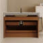 Meuble-lavabo flottant moderne 29,9 po avec comptoir en faux marbre et lavabo encastré en céramique, fixation murale pour petites salles de bain et appartements