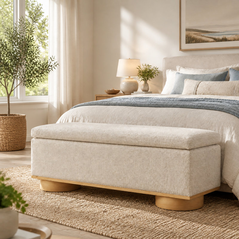 Banc de rangement avec plateau relevable Modern