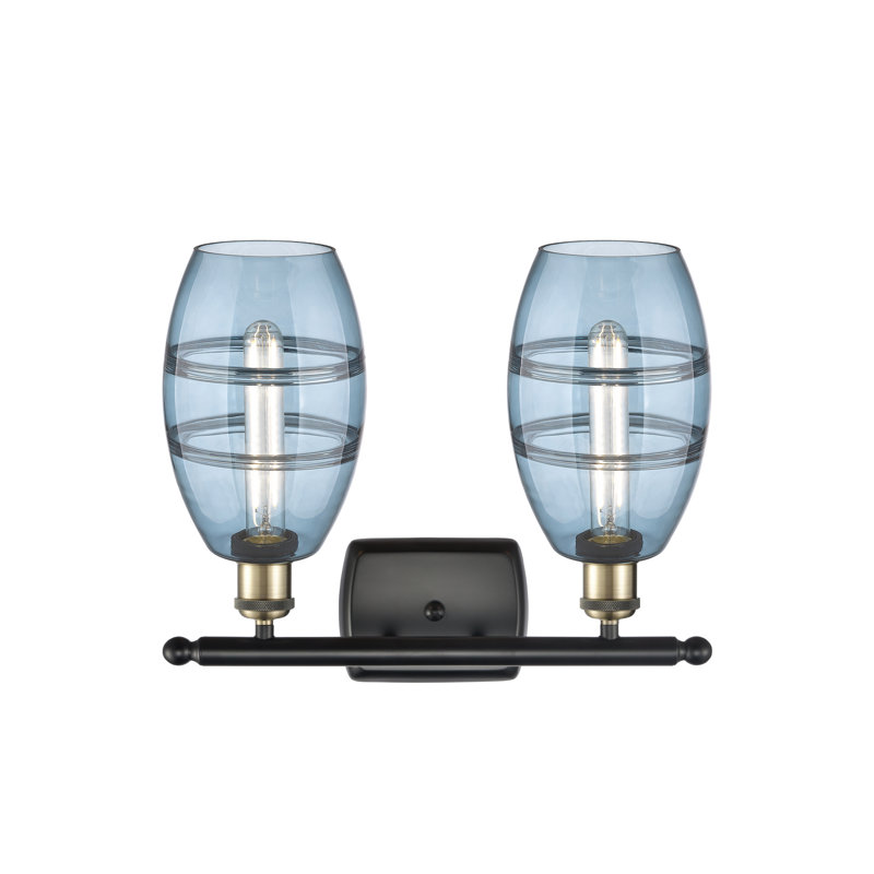 Bettylou 2 - Light Dimmable Vanity Light, Princess Blue, Black Antique Brass
