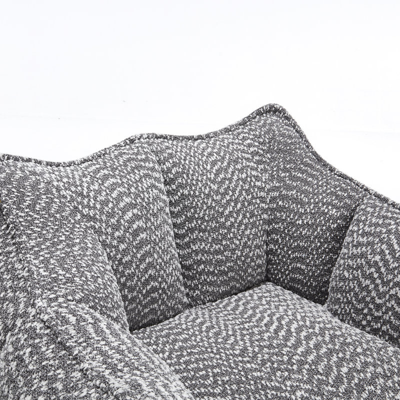 Fauteuil à billes carré en chenille - avec mousse haute résilience pour se détendre dans la chambre à coucher, le salon, la chambre de bébé du centre commercial