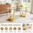 Modern Rectangular Glass Dining Table Set, Tempered Glass Top, Polished Stainless Steel W-Shaped Base, Faux Leather Chairs-1775494059-1775494070-1775494065