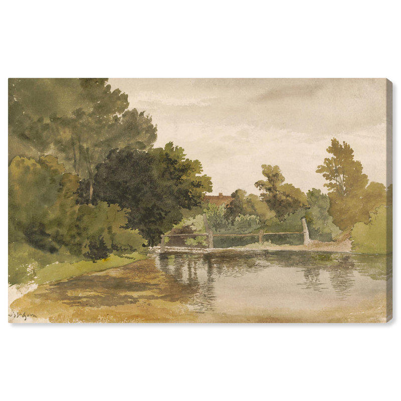 Rustic Landscape Canvas Art in Earth Tones, 15" x 10"