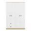 Garde-robe 4 portes avec tiroirs, tablette et tringle