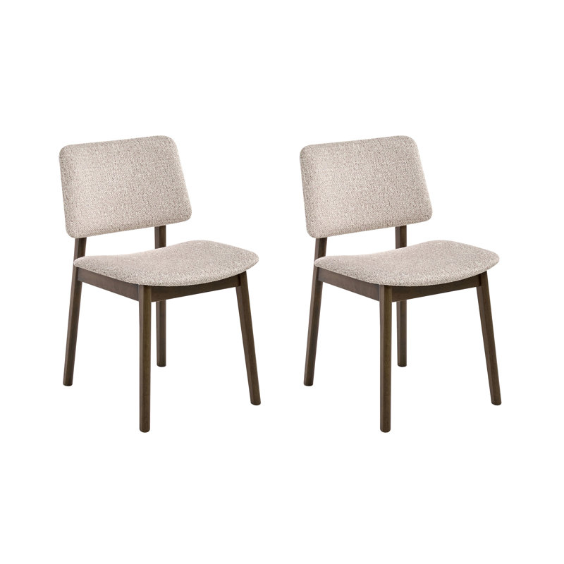 45cm H Polyester Upholstered Side Chair, Dark Brown