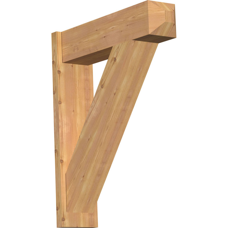 Artisan traditionnel en bois rustique, Cèdre rouge occidental l 7 1/2 po (lisse), P 28 po x H 34 po