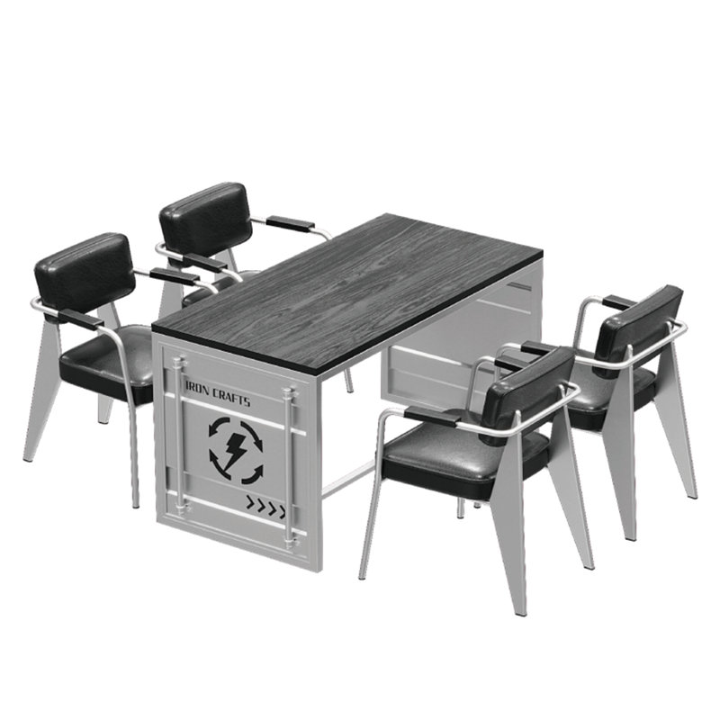 Ensemble de salon en similicuir 5 pièces Kafi, Argent