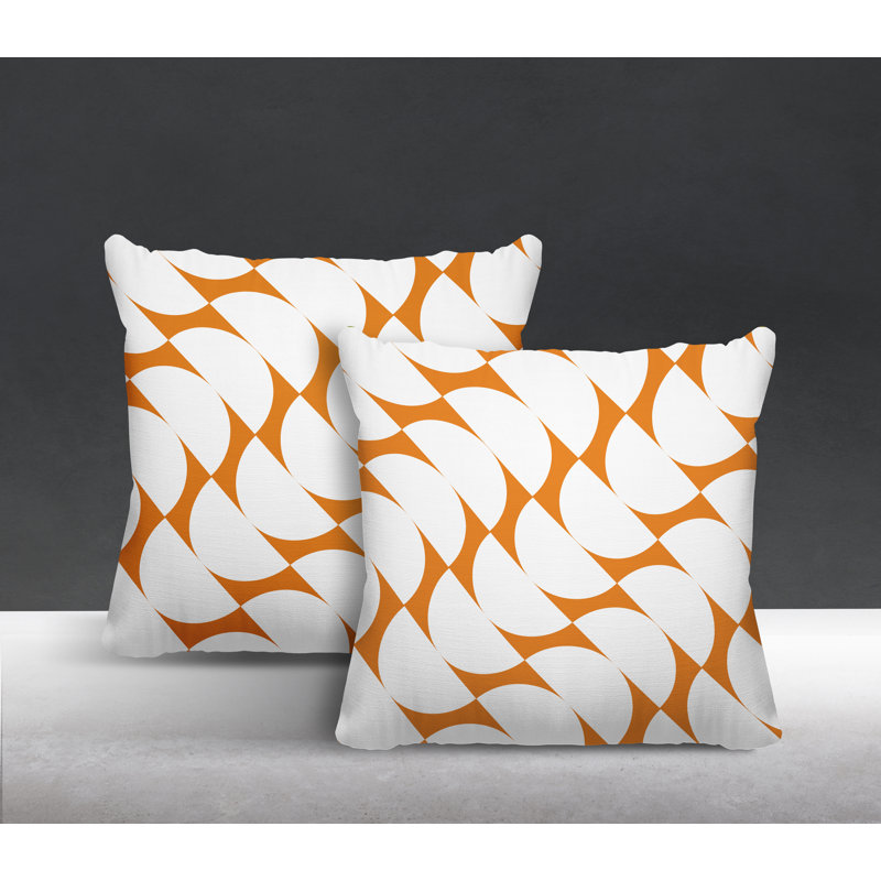 Coussin Piers, L 19 po x H 19 po, Orange