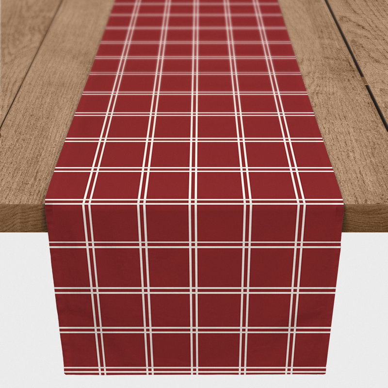 Arvid Striped Table Runner, 72" x 16", Red