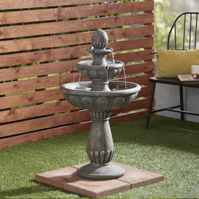 Fontaine de jardin extérieure en polystone