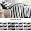 Édredon 3 pièces très grand / très grand rayé de qualité teinte, agencement de couleurs neutres, finition subtile en seersucker, rembourrage respirant, dossier en microfibre douce, look contemporain facile à entretenir, tons, décontracté-129079696-129079698