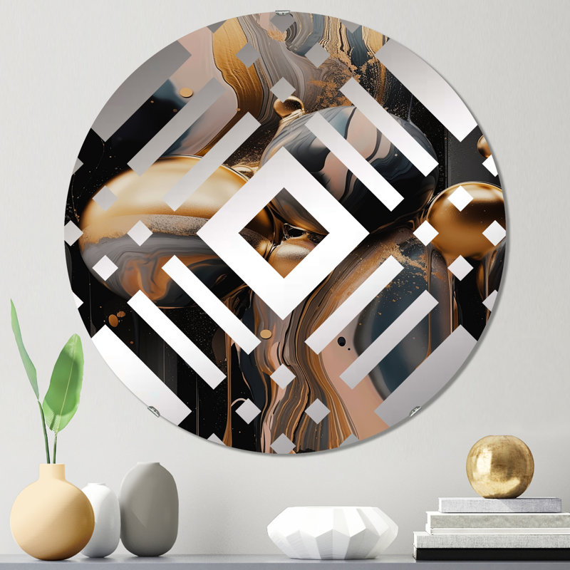 Teramo - Miroir décoratif diamant, 31,4 po x 31,4 po