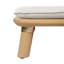 Double chaise longue d'extérieur moderne avec coussin, bois d'acacia et table d'appoint intégrée Cromwell