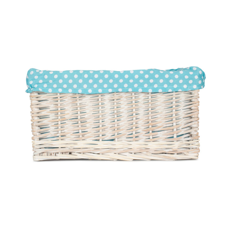 Wicker Willow Storage Basket with Lining, Large