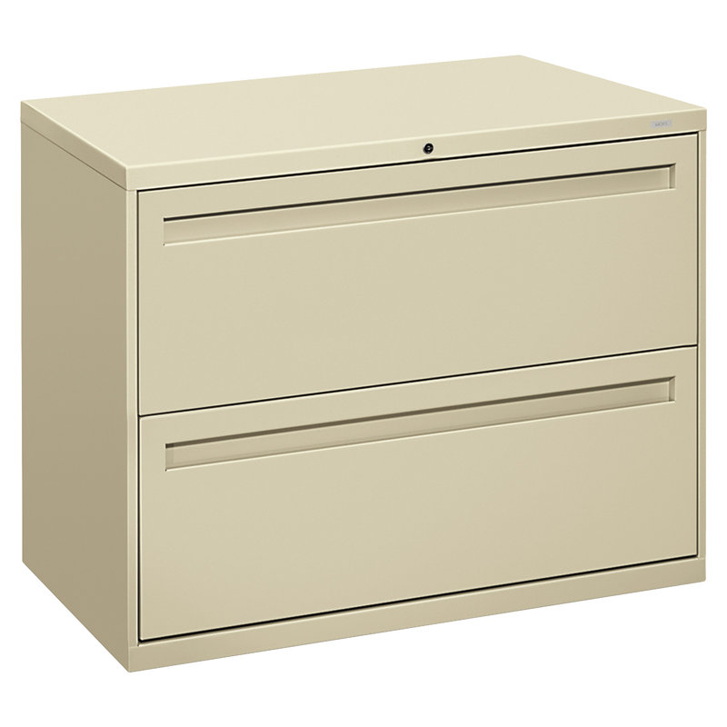Putty Steel 2-Drawer Lockable Lateral Filing Cabinet