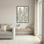 Art mural toile sarcelle et cristal rose-1922082926