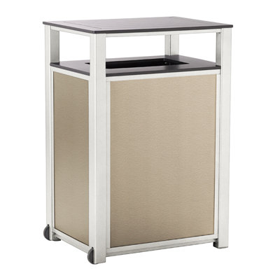 Aluminum Open Pull Out Trash Can