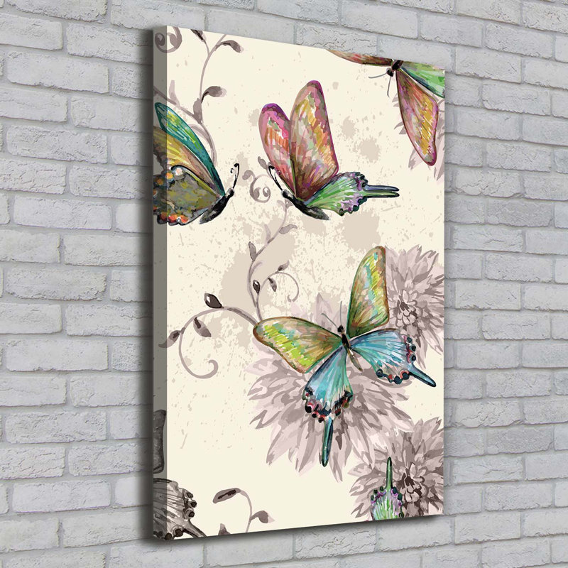 Colorful Butterflies - Wrapped Canvas Print