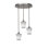 Luminaire suspendu grappe à 3 lumières Empire avec verre matriciel blanc 6 po Empire