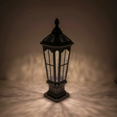 Garden Post Light Black Aluminum Outdoor Column Light, Retro Pillar Lantern European Vintage Table Lamp Decor Post Light Energy Saving Traditional Porch Garden Post Light.