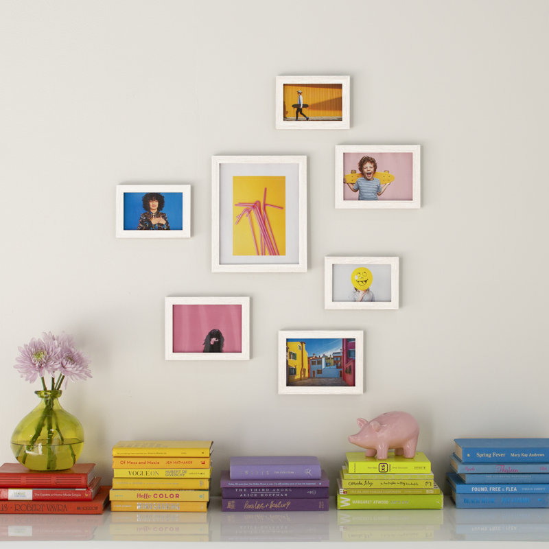 Teyana Matte Picture Frame - Set of 7, White 